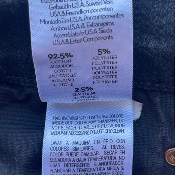 MOTHER Women’s “The Mid Rise Dazzler Ankle Step Fray” Black Jeans, Size 28 - Picture 9 of 9